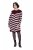 Ulla Popken 854095 Robe en maille rayée Bordeaux - Robes - Robes pour toutes les tailles