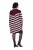 Ulla Popken 854095 Robe en maille rayée Bordeaux - Robes - Robes pour toutes les tailles