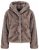 Ulla Popken 854617 Veste en fausse fourrure Beige - Vestes - Vestes femme grande taille