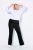 Ulla Popken 854910 Pantalon stretch chaud à taille élastique Noir - Pantalons en tissu - Pantalons fluides femme grande taille