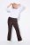 Ulla Popken 854910 Pantalon stretch chaud à taille élastique Brun acajou - Pantalons en tissu - Pantalons fluides femme grande taille