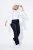 Ulla Popken 854910 Pantalon stretch chaud à taille élastique Bleu marine - Pantalons en tissu - Pantalons fluides femme grande taille