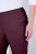 Ulla Popken 854910 Pantalon stretch chaud à taille élastique Aubergine - Pantalons en tissu - Pantalons fluides femme grande taille