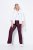 Ulla Popken 854910 Pantalon stretch chaud à taille élastique Aubergine - Pantalons en tissu - Pantalons fluides femme grande taille