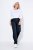 Ulla Popken 854987 Pantalon stretch chaud à ceinture confort Bleu marine - Pantalons en tissu - Pantalons fluides femme grande taille