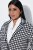 Ulla Popken 855173 Blazer en maille à carreaux Blanc cassé - Blazers - Blazers grande taille pour femme