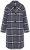 Ulla Popken 855250 Manteau en laine asymétrique à large col Gris chiné - Manteaux - Manteaux femme grande taille