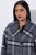 Ulla Popken 855250 Manteau en laine asymétrique à large col Gris chiné - Manteaux - Manteaux femme grande taille