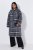 Ulla Popken 855250 Manteau en laine asymétrique à large col Gris chiné - Manteaux - Manteaux femme grande taille