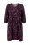 Ulla Popken 855270 Robe en jersey imprimée à col V Noir - Robes en jersey - 
