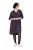 Ulla Popken 855270 Robe en jersey imprimée à col V Anthracite - Robes en jersey - 