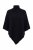 Ulla Popken 855277 Poncho en maille à ourlet pointu et col bateau Noir - Ponchos & capes - 