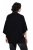 Ulla Popken 855277 Poncho en maille à ourlet pointu et col bateau Noir - Ponchos & capes - 