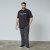 North Latitude Logo Polo Noir - TALL polos - Polos TALL pour hommes grands