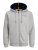 Jack & Jones JCOBERG SWEAT ZIP Hoodie Grey Melange - Sweatshirts & hoodies - Sweatshirts/Hoodies grande taille homme