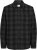 Jack & Jones ZAC BRUSHED Long Sleeve OVERSHIRT Grey - Chemises - Chemises Grandes Tailles Hommes