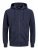 Jack & Jones Basic Sweat Zip Hood Navy Blazer - Sweatshirts & hoodies - Sweatshirts/Hoodies grande taille homme