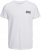 Jack & Jones CORP Logo T-Shirt White w Small Black Print - T-shirts - T-shirts Homme Grande Taille