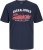 Jack & Jones LOGO O-Neck T-Shirt Dark Blue - T-shirts - T-shirts Homme Grande Taille