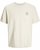 Jack & Jones Jackie Crew Neck T-Shirt Moonbeam - T-shirts - T-shirts Homme Grande Taille