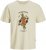 Jack & Jones Anatomy Skull Crew Neck T-Shirt Antique White - T-shirts - T-shirts Homme Grande Taille