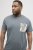 Jack & Jones Split Pocket Print T-Shirt Grey - T-shirts - T-shirts Homme Grande Taille