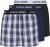 Jack & Jones Saigon Blue/Red Check Woven Boxers 3-Pack Navy Blazer - Sous-vêtements & bain - Sous-vêtements Grande Taille