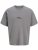 Jack & Jones Summer Sago Print Crew Neck T-Shirt Gray Flannel - T-shirts - T-shirts Homme Grande Taille