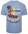 Kam Jeans 5711 Endless Summers Slub Tee With Back Print Blue - T-shirts - T-shirts Homme Grande Taille