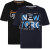 Kam Jeans 5736 NY Print T-Shirts 2-Pack - T-shirts - T-shirts Homme Grande Taille