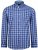 Kam Jeans 6155 Long Sleeve Check Shirt Blue - Chemises - Chemises Grandes Tailles Hommes