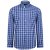 Kam Jeans 6155 Long Sleeve Check Shirt Blue - Chemises - Chemises Grandes Tailles Hommes