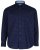 Kam Jeans 6158 Long Sleeve Dobby Embroidery Shirt Navy - Chemises - Chemises Grandes Tailles Hommes
