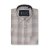 Kam Jeans 6382 Chemise Texturée À Carreaux Manches Courtes Beige - Chemises - Chemises Grandes Tailles Hommes