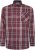 Kam Jeans P038 LS Premium Cotton Check Shirt Wine - Chemises - Chemises Grandes Tailles Hommes