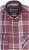 Kam Jeans P038 LS Premium Cotton Check Shirt Wine - Chemises - Chemises Grandes Tailles Hommes