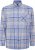 Kam Jeans P038 LS Premium Cotton Check Shirt Denim - Chemises - Chemises Grandes Tailles Hommes