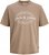 Jack & Jones Dover T-shirt Short Sleeve Brown - T-shirts - T-shirts Homme Grande Taille