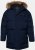 JP1880 Quilted Parka Lightweight and Warm with Faux Fur Hood Navy - Vestes - Vestes Homme Grandes Tailles