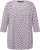 Ulla Popken Polka Dot 3/4 Sleeve Square Neck A-Line Tee Light Blue-Grey - T-shirts imprimés pour femme - 