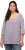 Ulla Popken Polka Dot 3/4 Sleeve Square Neck A-Line Tee Light Blue-Grey - T-shirts imprimés pour femme - 