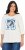 Ulla Popken Photo Graphic 3/4 Sleeve Tee Pearl White - T-shirts imprimés pour femme - 