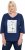 Ulla Popken Decorative Plant 3/4 Sleeve T-Shirt Ink Blue - T-shirts imprimés pour femme - 