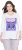 Ulla Popken Fashion Graphic T-Shirt Off-White - T-shirts imprimés pour femme - 