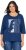 Ulla Popken Inspirational Graphic Lettering 3/4 Sleeve Tee Dark Blue - T-shirts imprimés pour femme - 