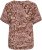 Kaffe Curve Ami Short Sleeve Blouse Printed Henna Brown - Blouses et tuniques - 