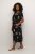 Kaffe Curve Jenna Robe Noir/Brown Flower imprimé - Robes - 