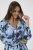 Kaffe Curve Aliana Dress Blue Flower Animal - Robes midi - 