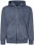 Kam Jeans 7082 Garment DYE with Zipper Hoodie Vintage Indigo - Sweatshirts & hoodies - Sweatshirts/Hoodies grande taille homme