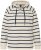 Ulla Popken Stripe Print Loungewear Hoodie Chalk - Sweatshirts & hoodies - 